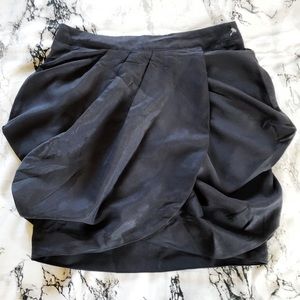 Navy blue bustle mini skirt kimchi blue